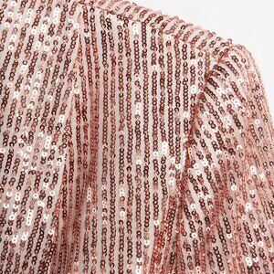 Rose Gold Sequin LOFT Blazer - Size 12 - Perfect for New Years!
